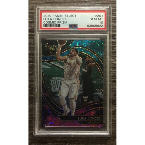 2020 Select Luka Doncic Cosmic Prizm SSP #201 Courtside PSA 10 Gem Mint - Picture 1 of 2